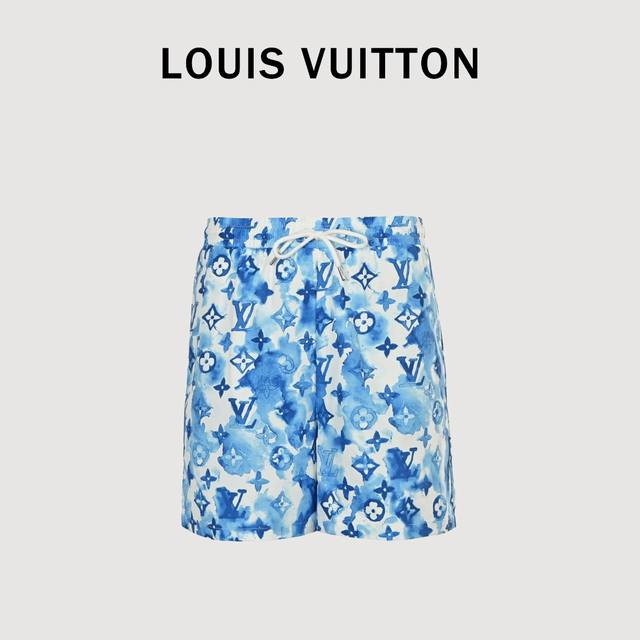 Louis Vuitton 25Ss full print old flower ink rendering beach shorts The fabric i