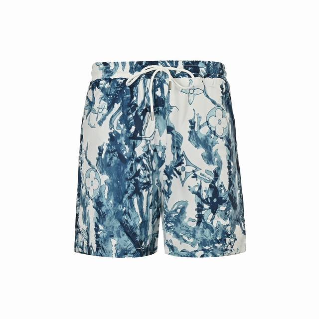 Louis Vuitton 24Ss Coral Seaweed Print Shorts This fresh short-sleeved shirt fea
