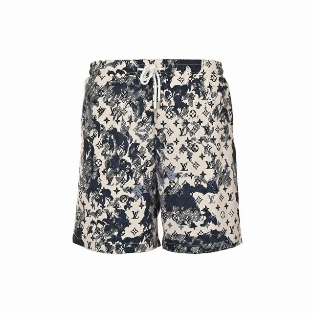 Louis Vuitton 24Ss full print shorts The fabric is a customized densely spun tec