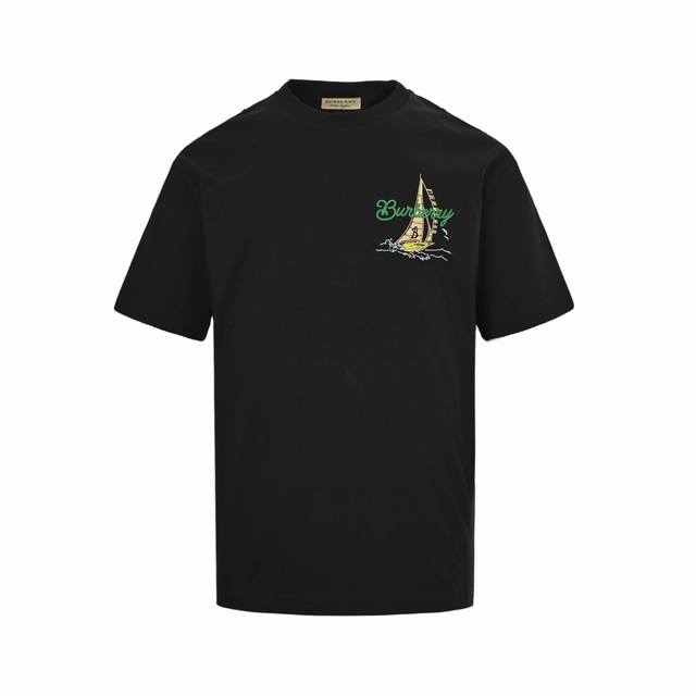 Burberry 25Ss Sailboat Print Short Sleeves Burberry's new T-shirt is made of hig