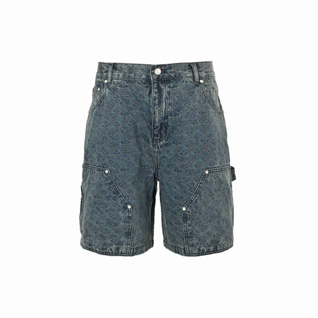 Louis Vuitton 25Ss All-over jacquard denim shorts The jacquard pattern upgrades