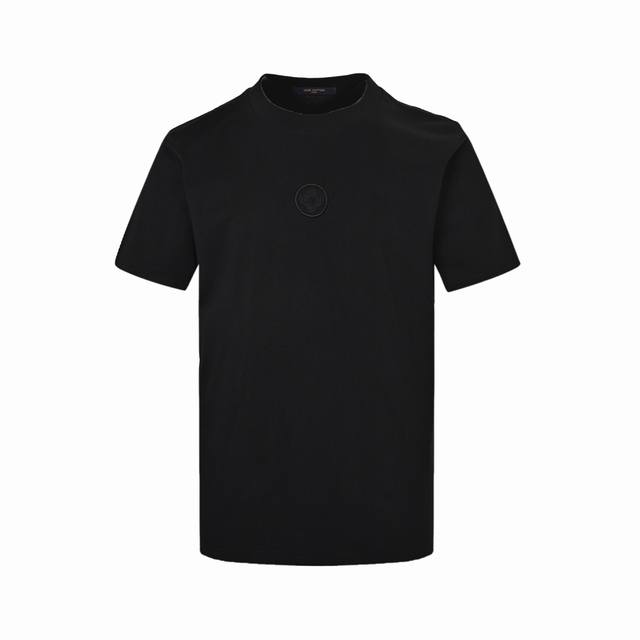 Louis Vuitton 25Ss front and back embroidered logo short sleeves Made of 300G do