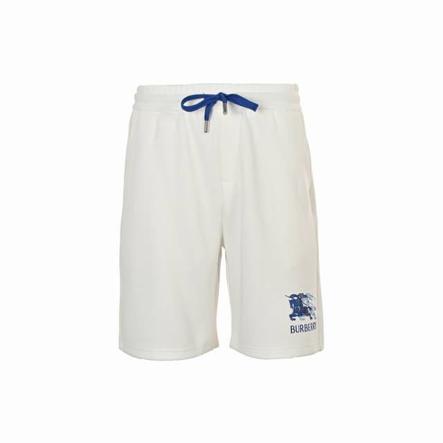 Burberry 25Ss Phantom Horse Print Shorts The new Burberry white shorts have a mi