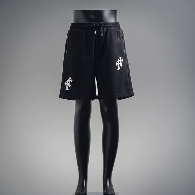 Chrome Hearts Ch embroidered white label Sanskrit shorts Hand-cranked custom lea