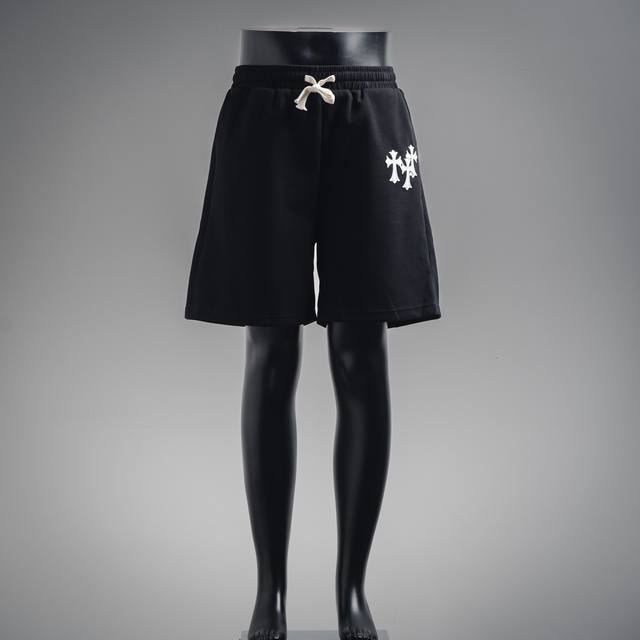 Chrome Hearts Ch 25Ss embroidered white label cross shorts Hand-made custom leat