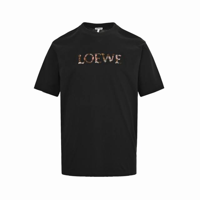 Loewe 25Ss Loe gradient letter embroidered short sleeves Purchase the original d