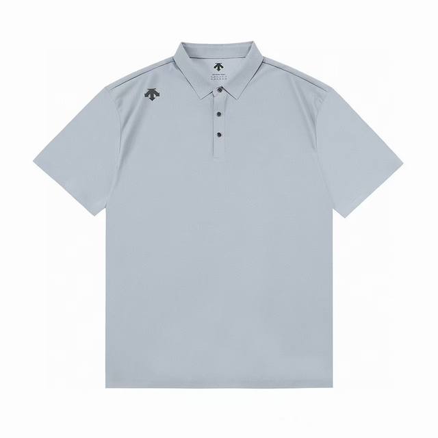High-end boxed version Descente new men's lapel seamless ice silk short-sleeved