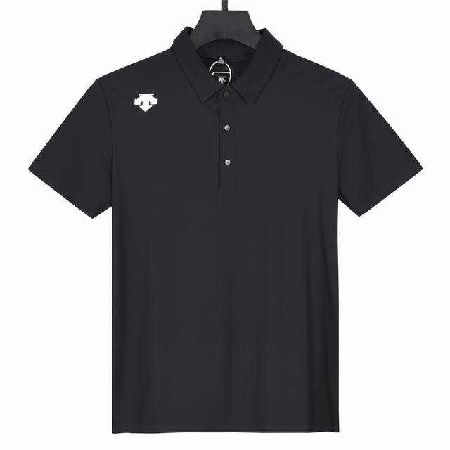 Same style as the counter! Ice Silk Descente Polo Shirt Descente new men's lapel