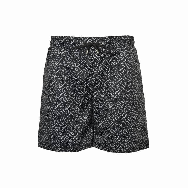 Burberry 25Ss full logo beach shorts Finely crafted woven fabric, custom hardwar
