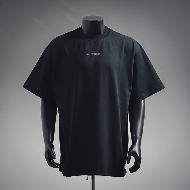 Balenciaga Blcg 24Ss back reflective letter logo short-sleeved T-shirt Size: 1 2