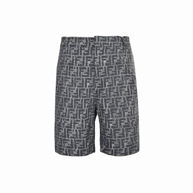 Fendi 25Ss grey Ff shorts authentic 6700 purchase, linen blended bamboo 150g fab