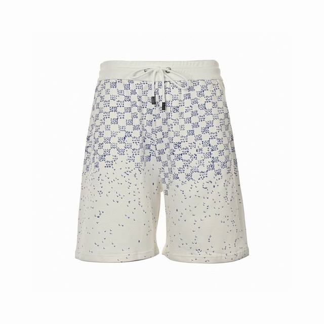 Louis Vuitton new summer style, gradient small letter print casual shorts Custom
