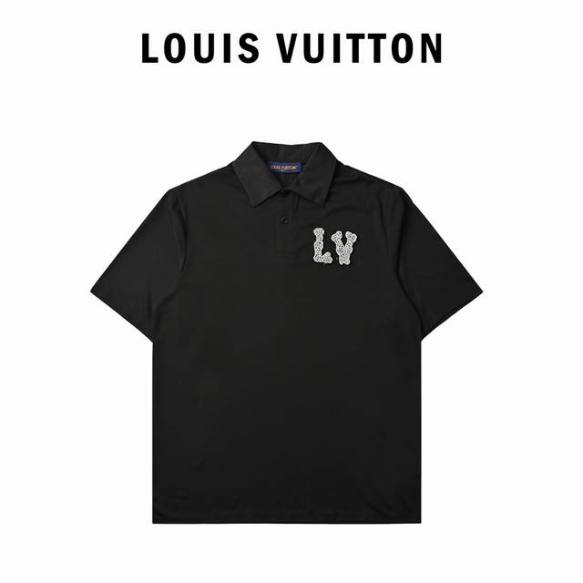 Louis Vuitton beaded rhinestone embroidered Polo shirt was originally purchased
