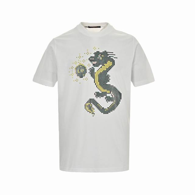 Louis Vuitton 24Ss Dragon Year Series Mosaic Dragon Print Short Sleeves Dragon Y