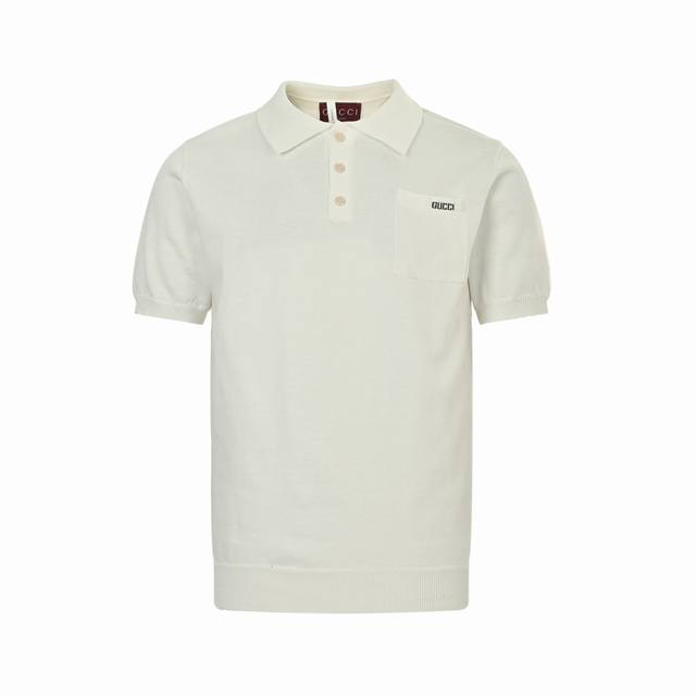 Gucci 25Ss Pocket Letter Intarsia Knitted Polo Short Sleeve Originally purchased