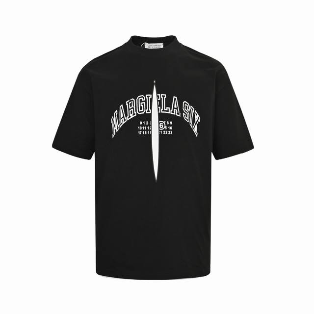 Maison Margiela 25Ss slit printed short sleeves Fabric is woven and dyed 280G32
