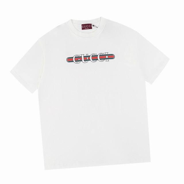Gucci Summer new product Ribbon letter print round neck short-sleeved T-shirt Im