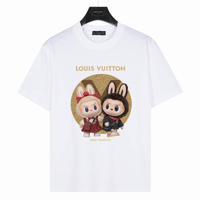 Labubu&Lv co-branded Zimomo couple style number: Lb04 White 240g heavyweight sma