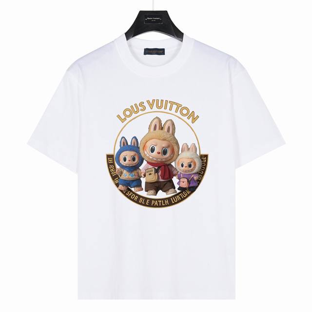 Labubu&Lv co-branded Zimomo 3 styles of prints Model number: Lb02 White 240g hea