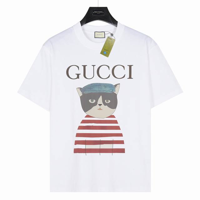 Gucci Dream Kitten Style: Gg03 White 240g heavyweight small drop shoulder 100% c