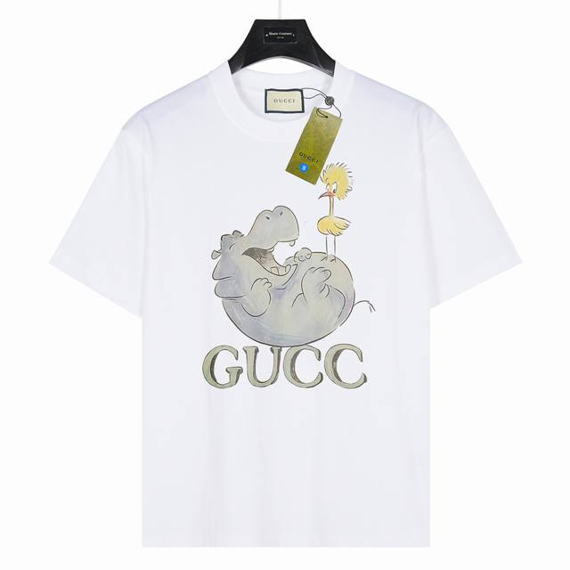 Gucci new product fun hippo letter style number: Gg01 White 240g heavyweight sma