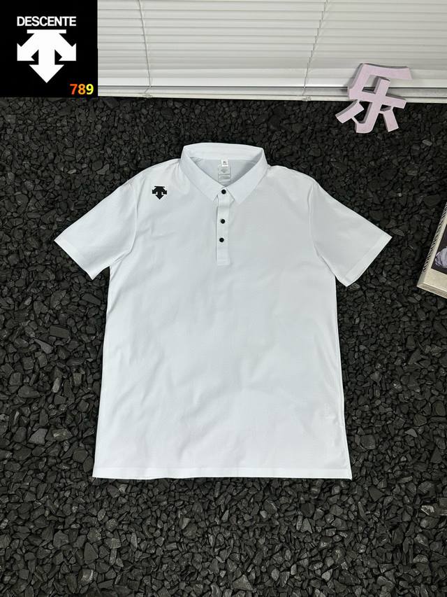 Descente short-sleeved Polo shirt with laminated ice silk solid color T-shirt Th