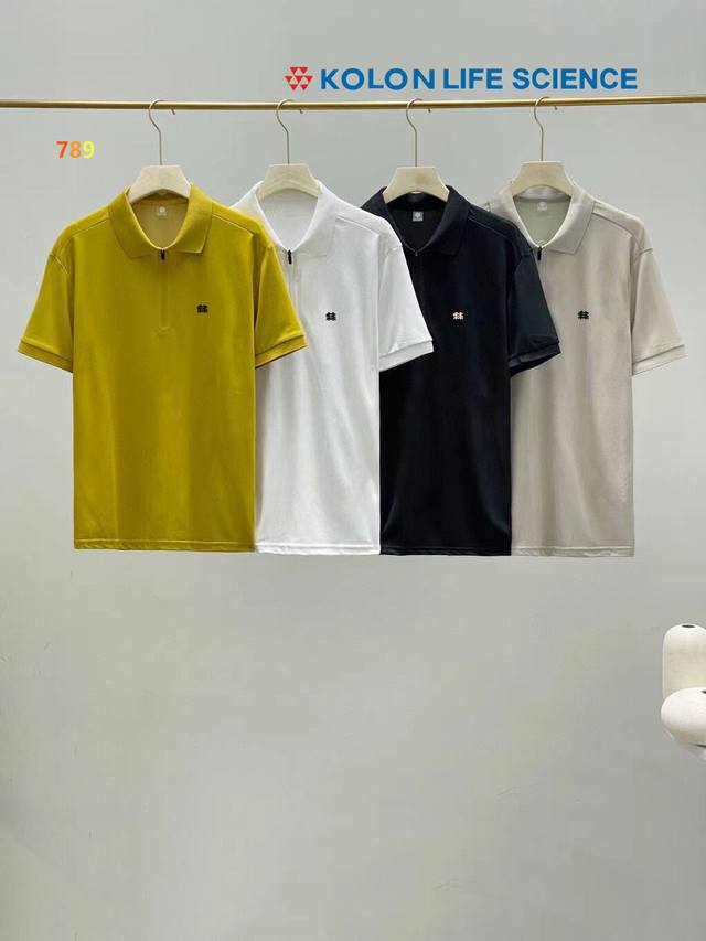 Cologne Kolon Sport new summer style, Polo half-zip short-sleeve size M to 5Xl i