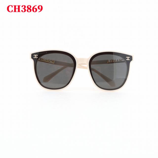 Chanel Chanel hollow letter sunglasses on temples, milky white, Ch3869 Chanel ne