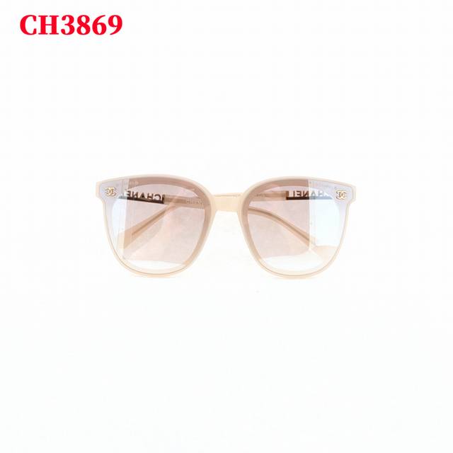 Chanel Chanel hollow letter sunglasses with milk tea gradient color Ch3869 Chane
