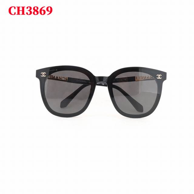 Chanel Chanel hollow letter sunglasses on temples black Ch3869 Chanel new sungla