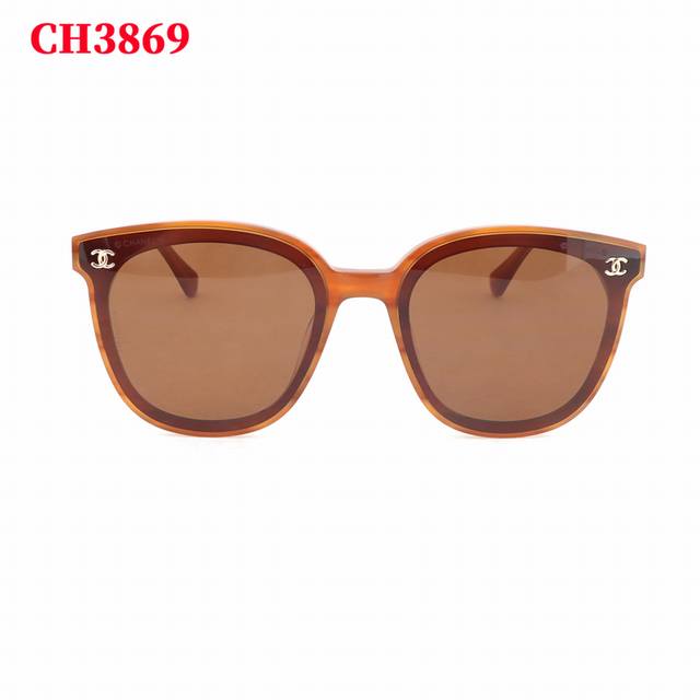 Chanel Chanel hollow letter sunglasses with temples in caramel color Ch3869 Chan