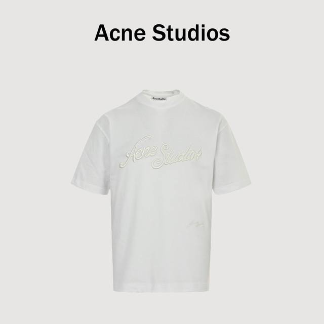 Acne Studios 25Ss three-dimensional letter high-throw embroidered short sleeves