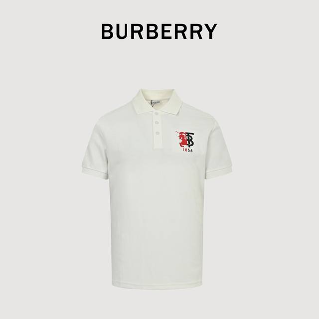 Burberry classic Tb warhorse logo embroidered short-sleeved Polo shirt Made of c
