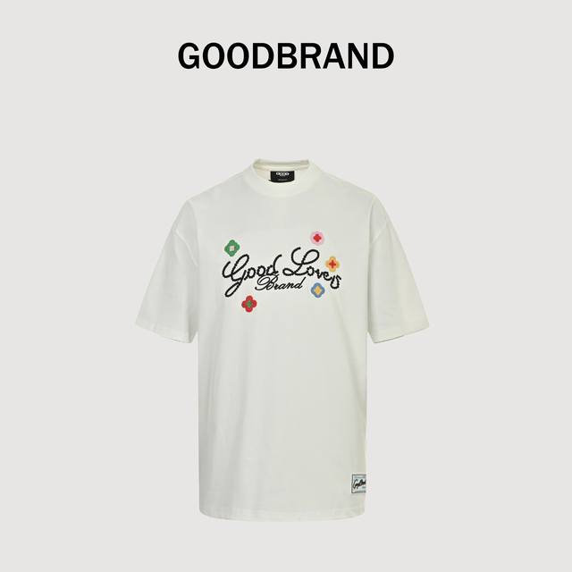Goodbrand three-dimensional small flower embroidery slogan light luxury fashion