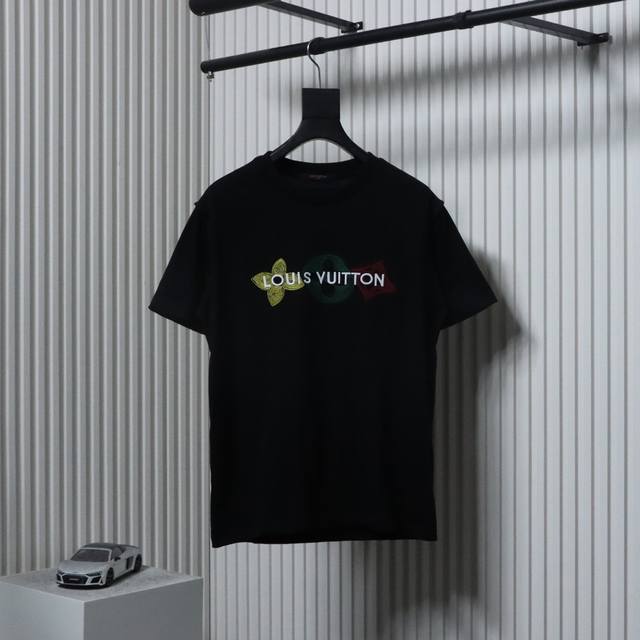 Louis Vuitton 24Ss embroidered three-flower letter short sleeves Size: S-Xl.