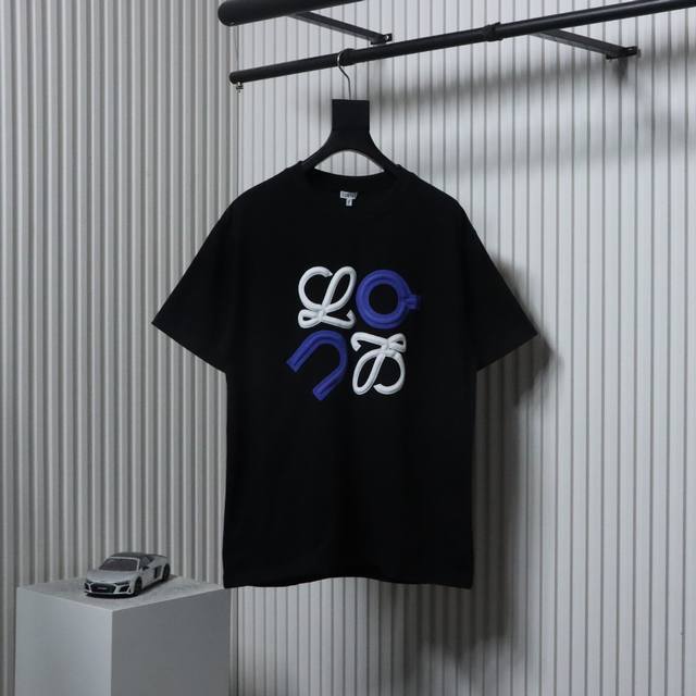 Loewe 25Ss suede foam printed logo short sleeves Super heavy suede foaming proce