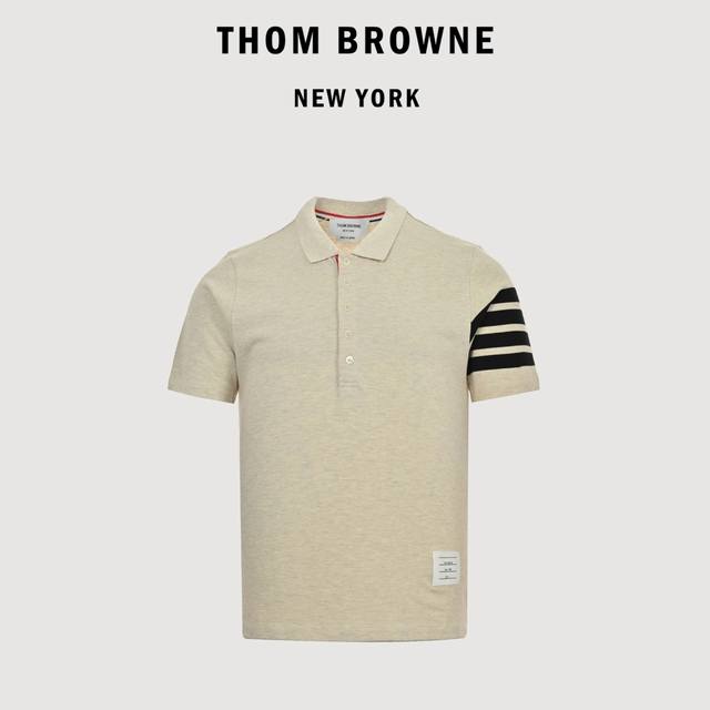Thombrowne Tb classic four-bar Polo short-sleeve Tb classic version, suitable fo