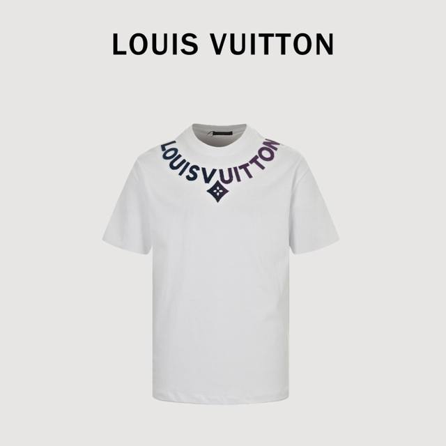 Louis Vuitton 24Ss Toothbrush Gradient Letter Short Sleeve The fabric is still m