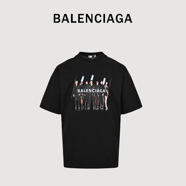 Balenciaga All-Star Character Printed Short Sleeves Characters Konli white ink d
