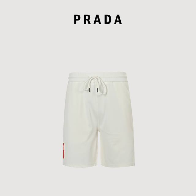 Prada 24Ss Red Logo Striped Shorts Unisex Brand New Aesthetic Inspiration Fun De