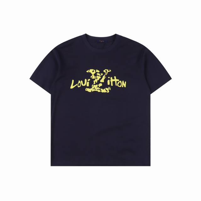 Louis Vuitton Lv25Ss yellow Logo short-sleeved T-shirt Popular spring and summer