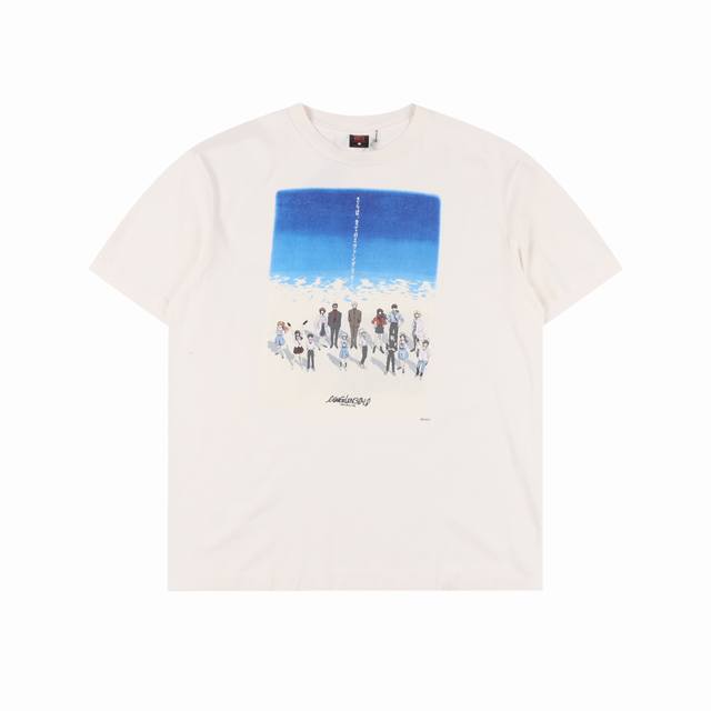 Saint Michael 25Ss Neon Genesis Evangelion printed short sleeves The overall fab