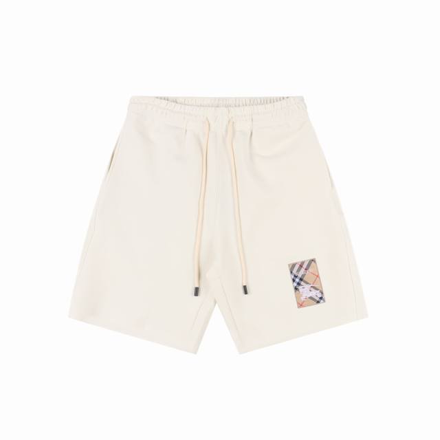 Burberry 25Ss Plaid Letters War Horse Label Patch Shorts 2025 latest casual clas