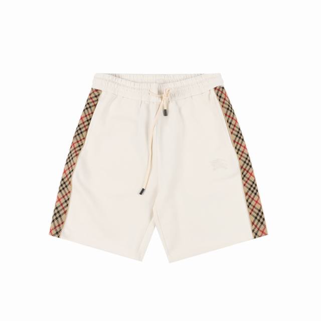 Burberry 25Ss plaid ribbon warhorse embroidered shorts 2025 latest casual classi