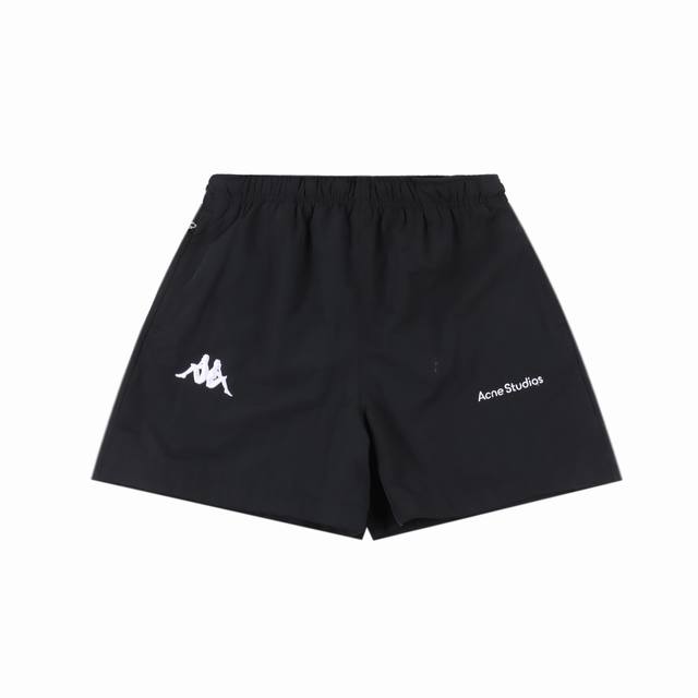 Acne Studios X Kappa co-branded logo shorts Customized embroidery with elegant p