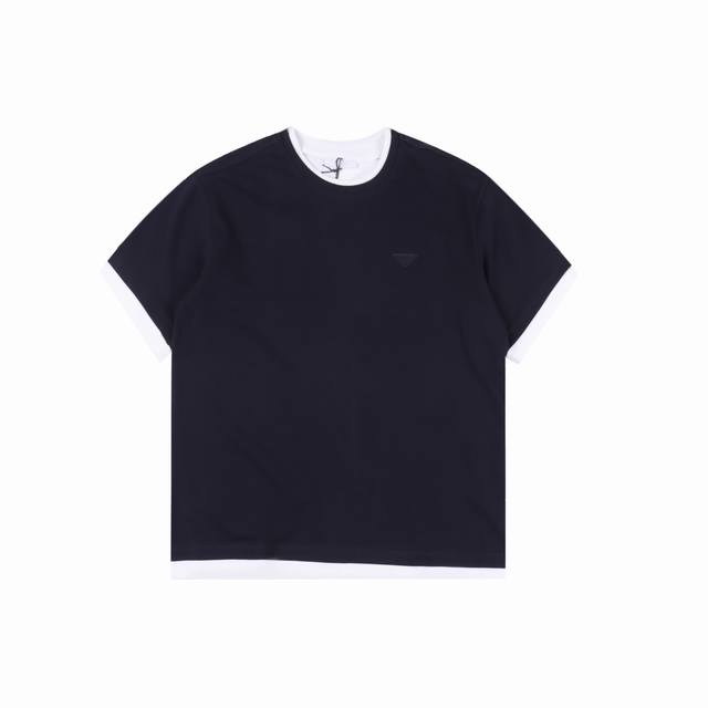 Prada Prada Prd cloth label white edge short sleeve T-shirt authentic 8263 purch