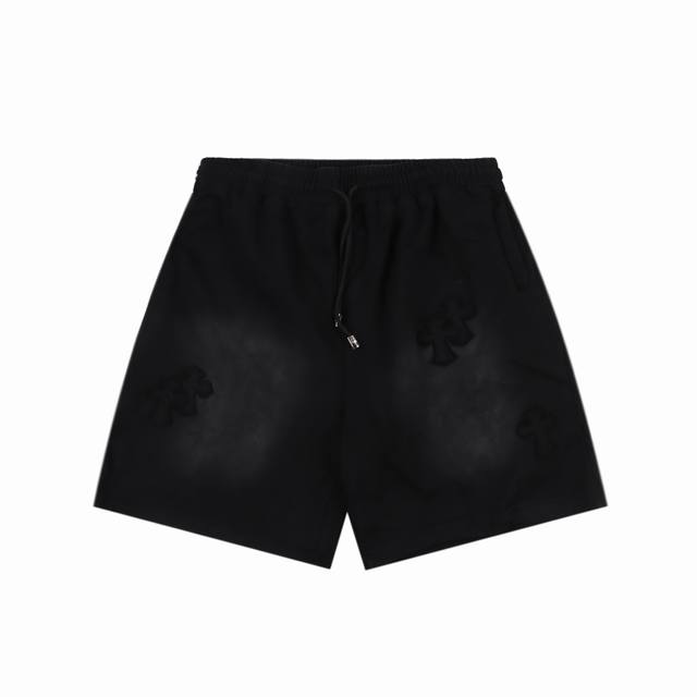 Chrome Hearts 25Ss Sword Bell Cross Applique Shorts Inspired by the retro style