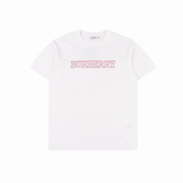 Burberry 25Ss Tatami Embroidered Letter Short Sleeves The fabric is made of 240g