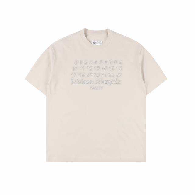 Maison Margiela Mm6 unfinished embroidery printed short-sleeved T-shirt Customiz