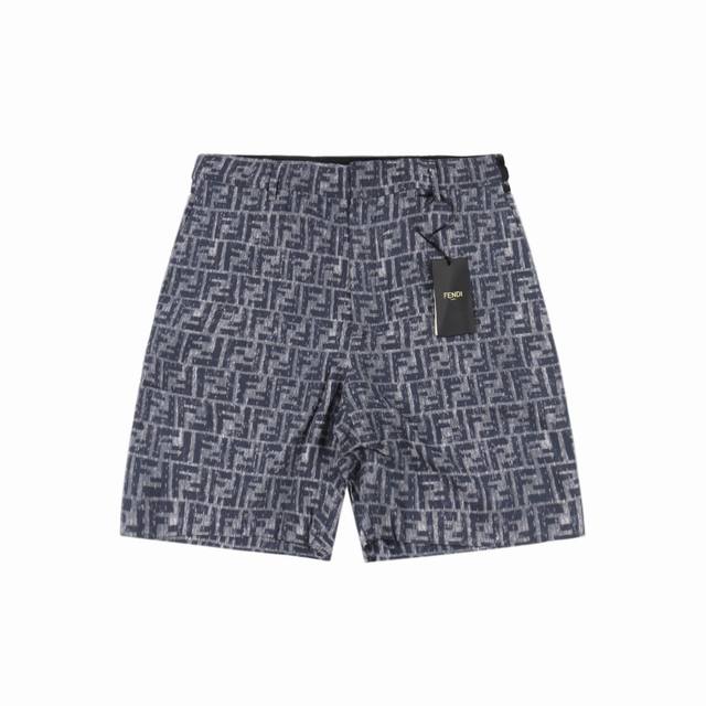 Fendi Fd Grey Ff shorts Authentic 6700 purchased, linen blended bamboo 150g fabr